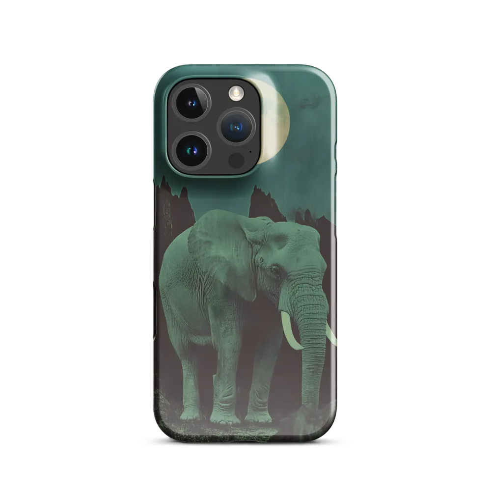 Ethereal Presence: Elephant Under a Full Moon
