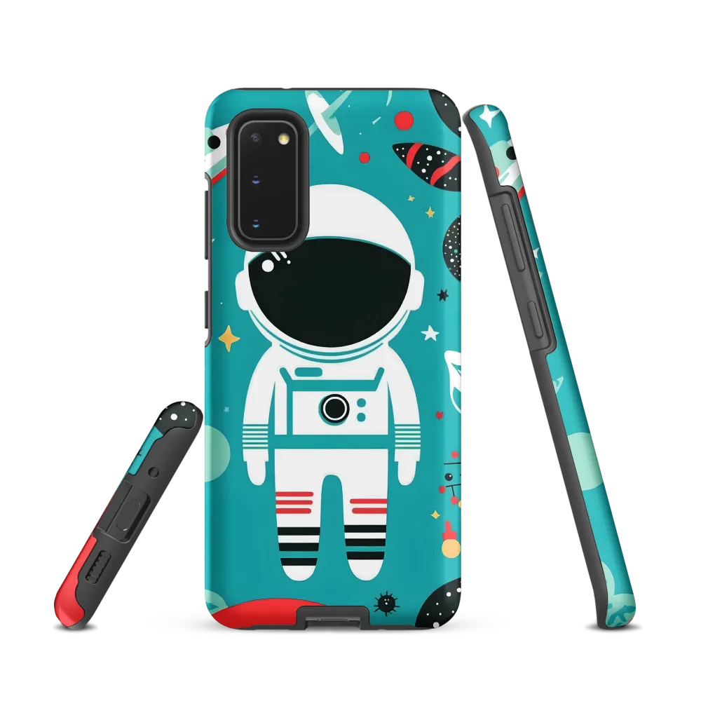 Whimsical Astronaut in Cosmic Wonderland