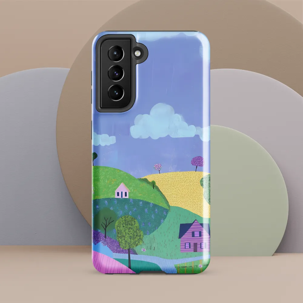 Whimsical Hills and Quaint Homes | Phone Case |  S21 FE | Tough Case | Glossy