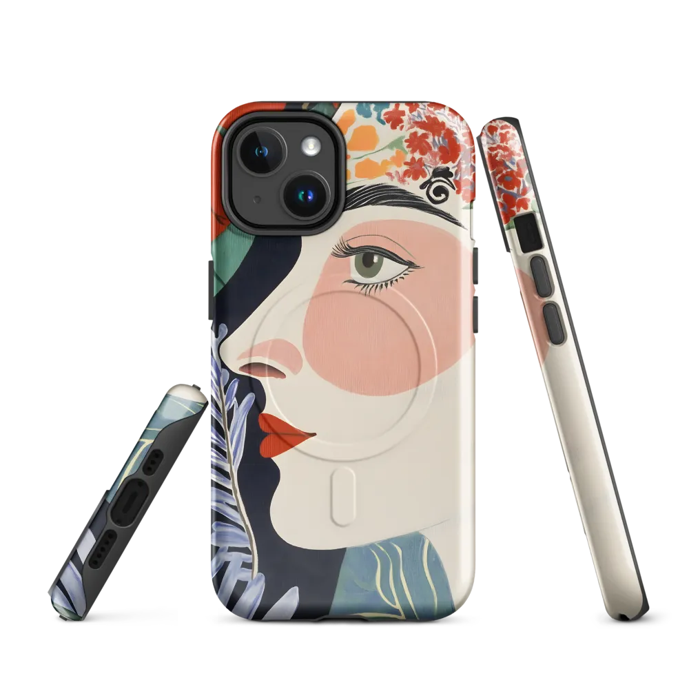Floral Serenade: A Modern Portrait