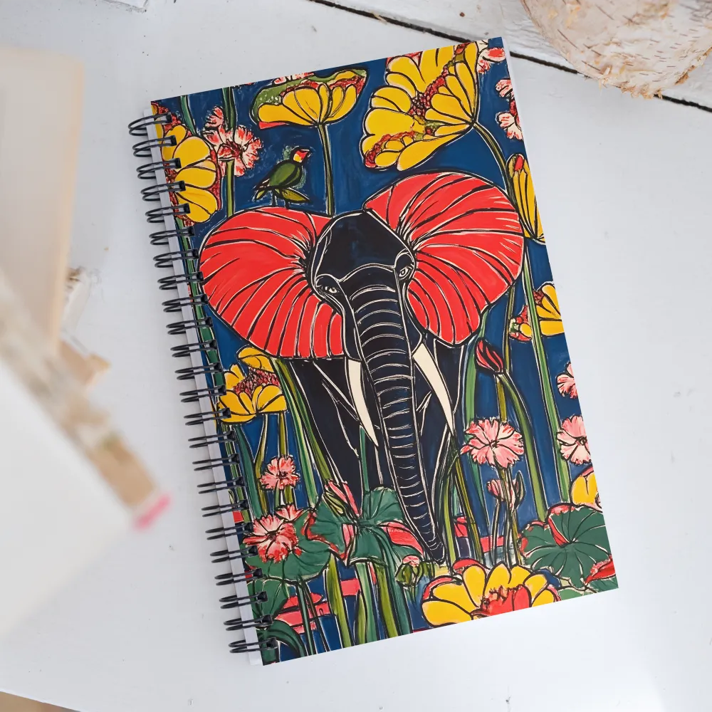 Elephant in Bloom | Spiral Notebook