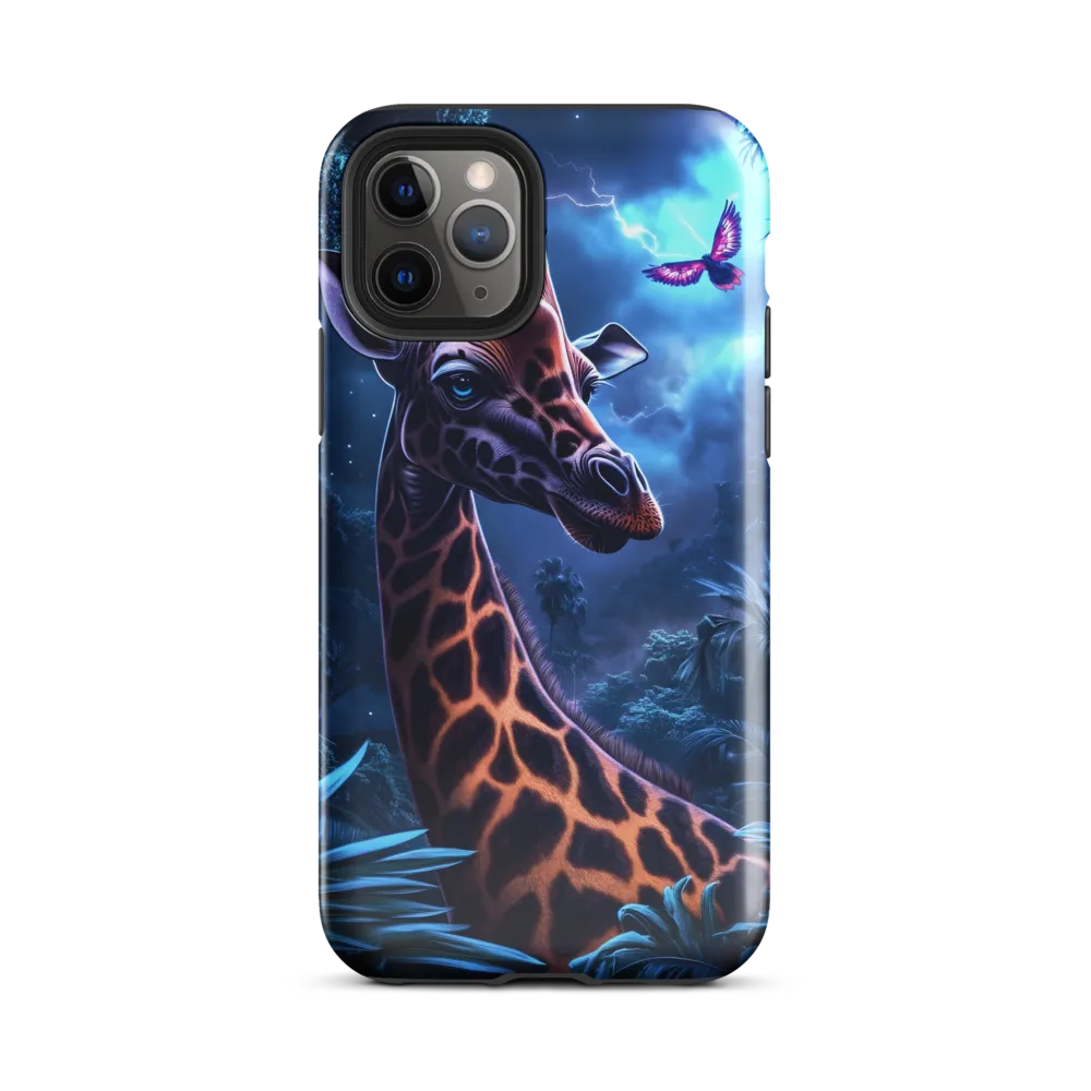 Mystical Giraffe in Twilight Jungle