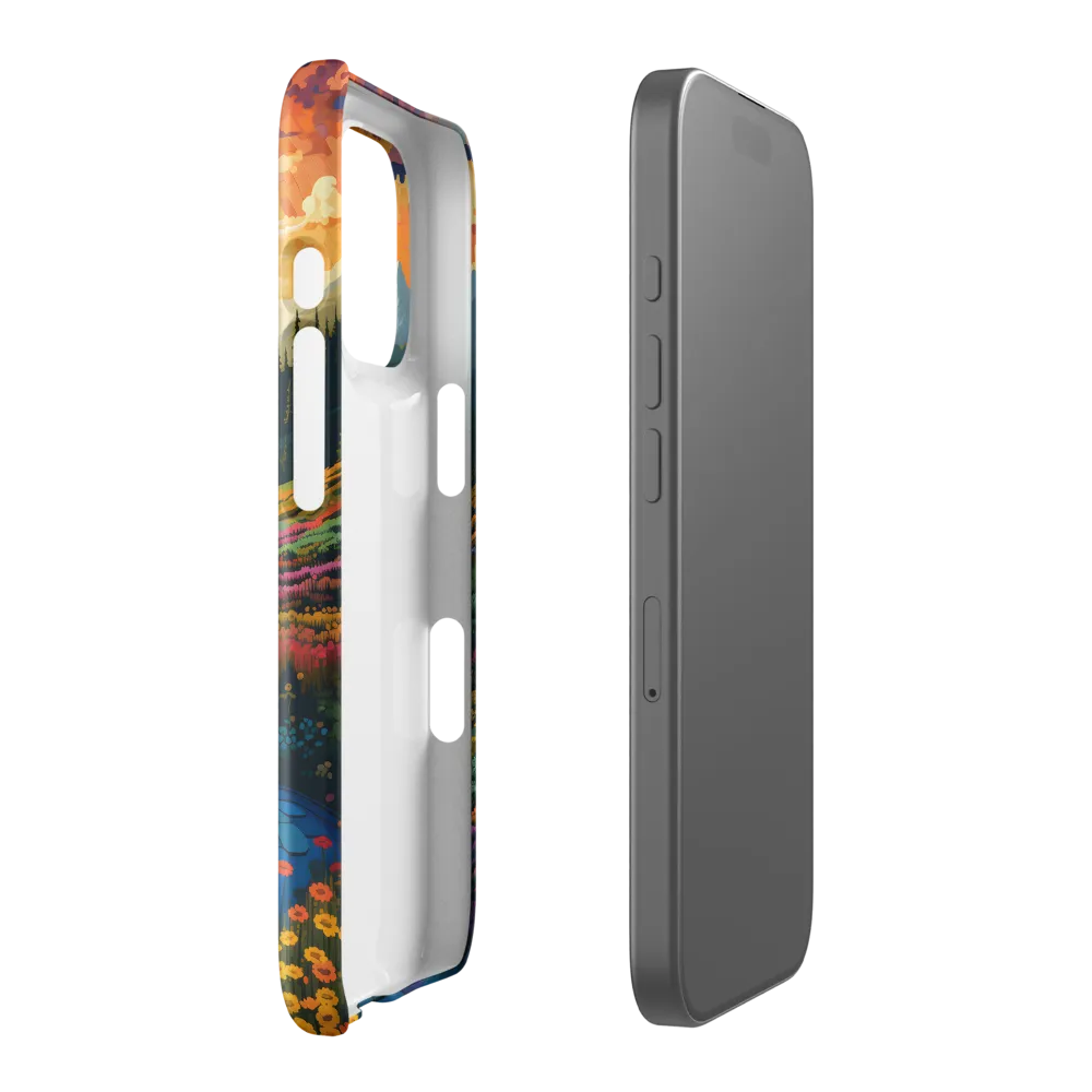 Serenity in Sunset: A Winding River's Embrace | Phone Case |  16 Pro | Snap Case | Glossy
