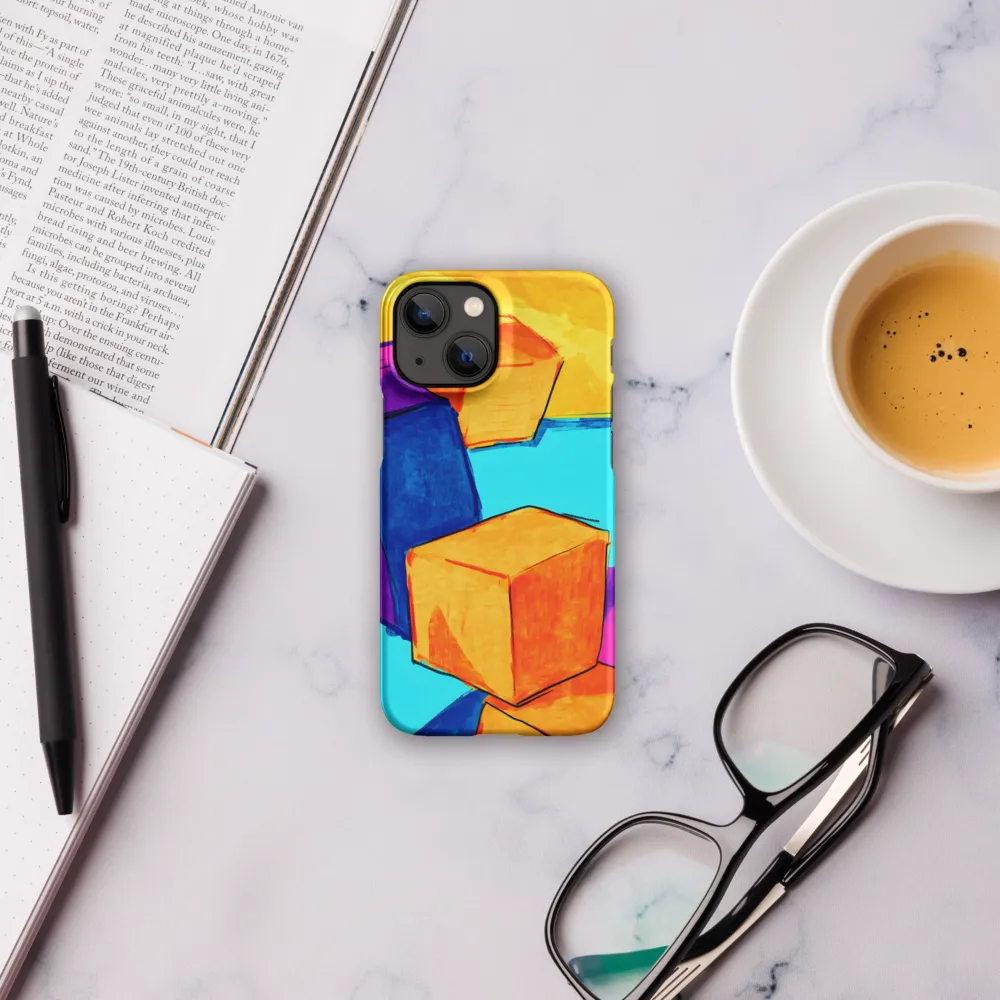 Playful Cubes in Vibrant Harmony | Phone Case |  13 Mini | Snap Case | Matte