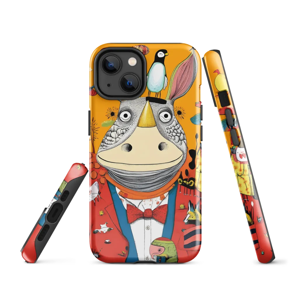 Whimsical Rhinoceros: A Playful Encounter
