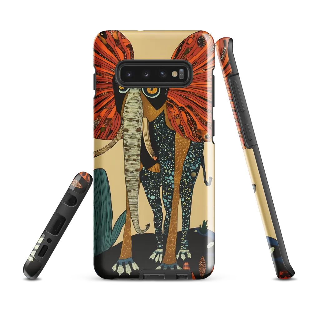 Whimsical Majesty: The Surreal Elephant | Phone Case |  S10 Plus | Tough Case | Glossy