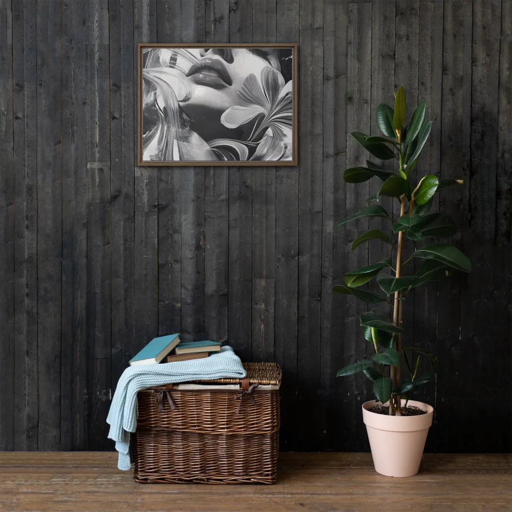Harmony of Flows | Canvas with Brown Frame | 18″×24″