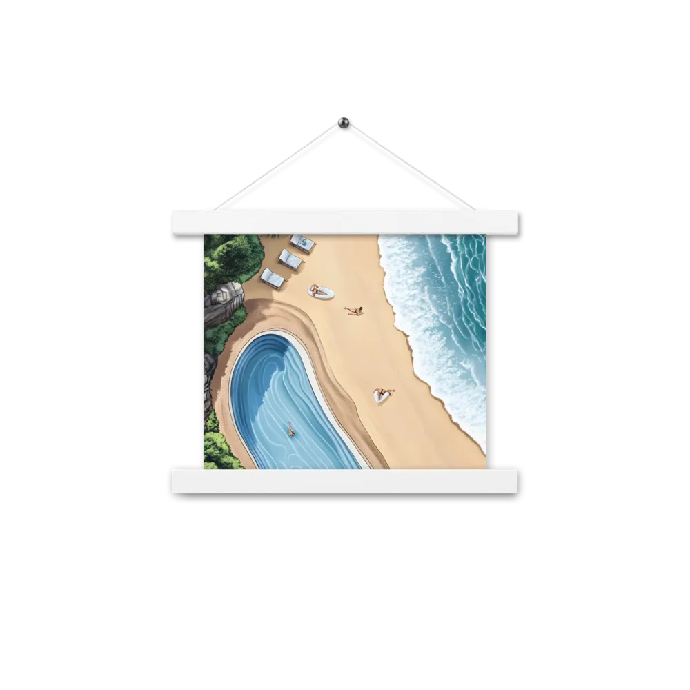 Serenity by the Shore | Poster With White Wood Hanger | 10″×10″