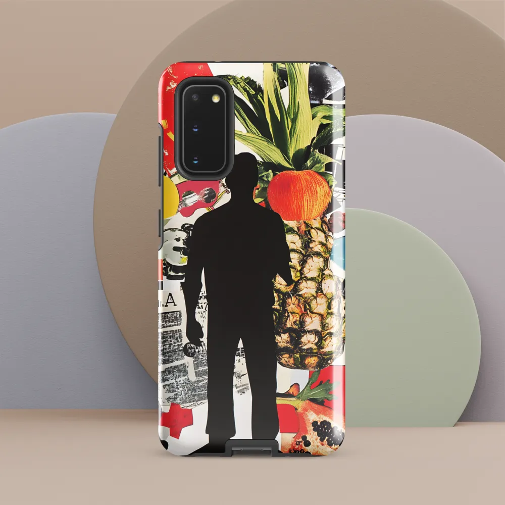 Silhouette with Pineapple Collage