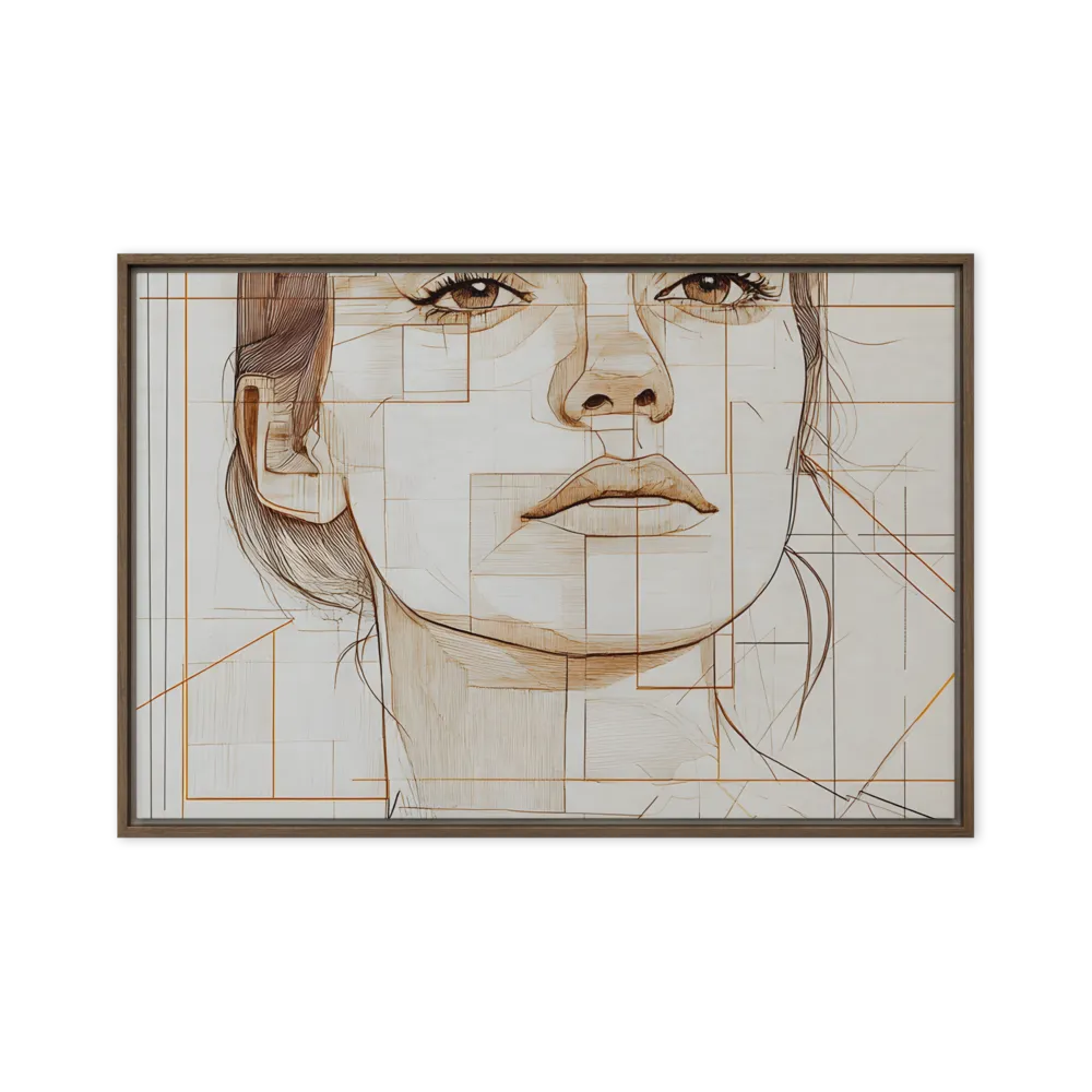 Geometric Serenity: A Minimalist Portrait