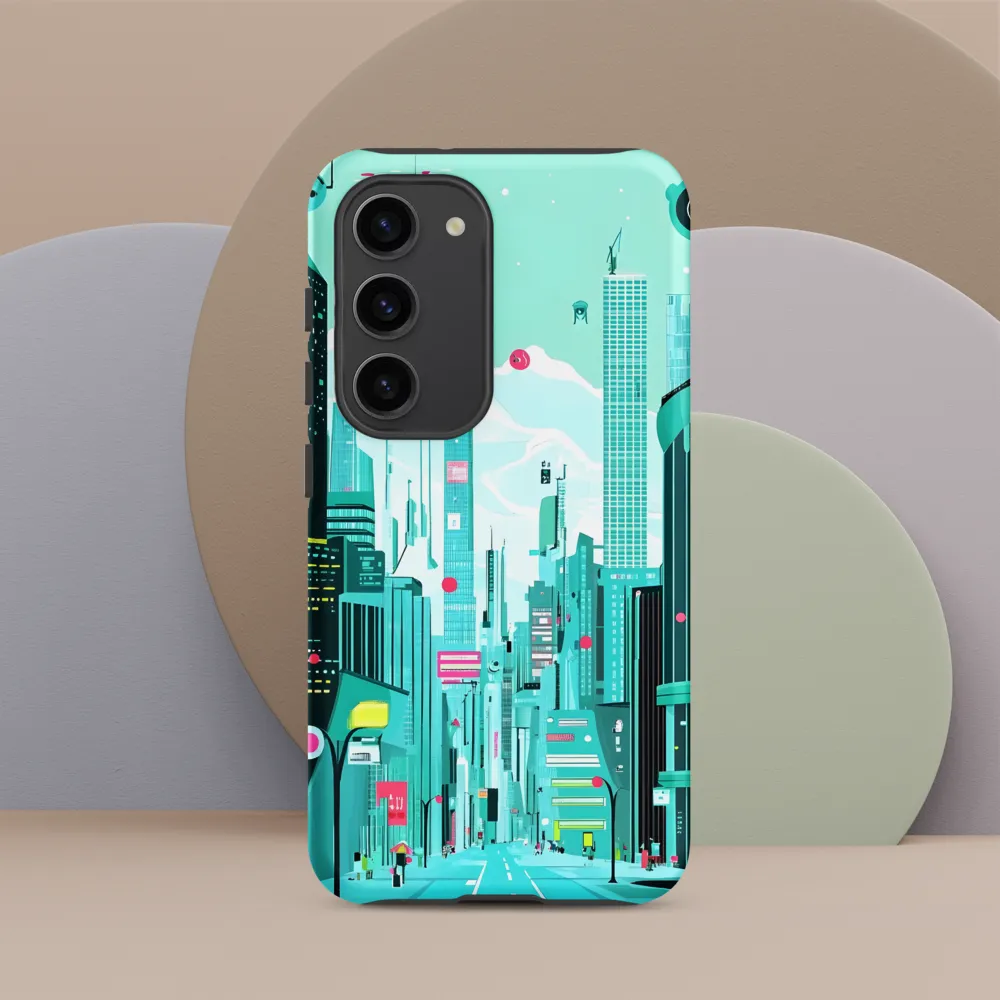 Urban Dreams: A Futuristic Cityscape | Phone Case |  S23 | Tough Case | Matte