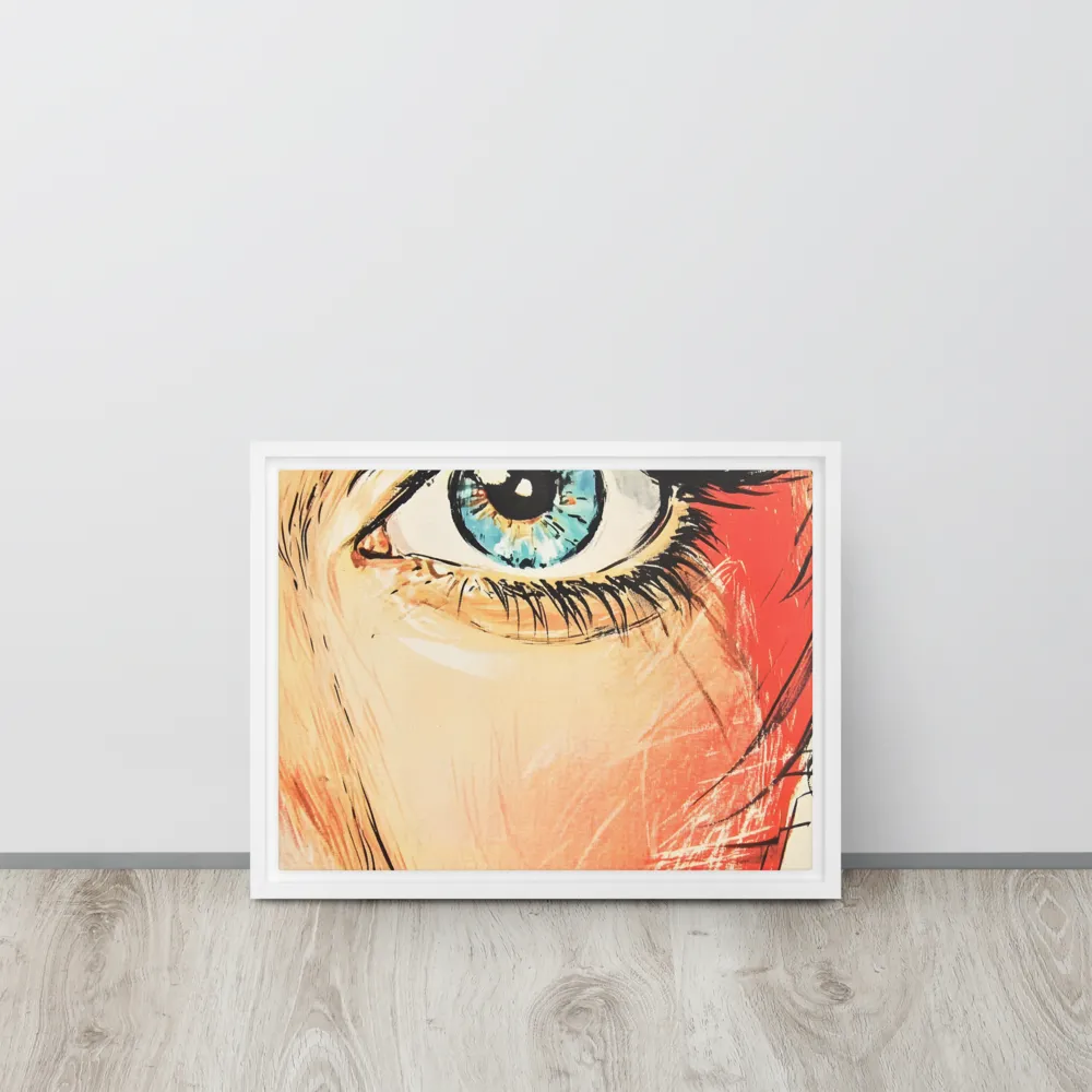 Gaze of Emotion | Canvas with White Frame | 12″×16″