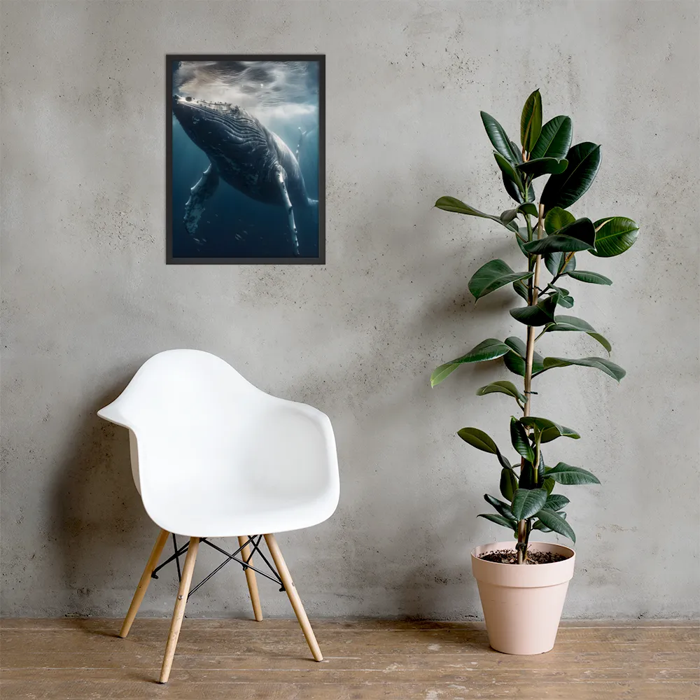 Graced by the Depths | Poster with Black Frame | 18″×24″