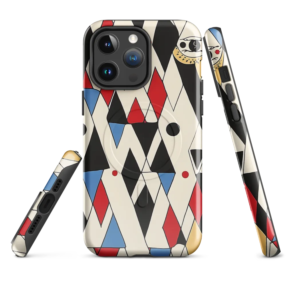 Dynamic Geometric Symphony | Phone Case |  14 Pro Max | MagSafe® Tough Case | Glossy