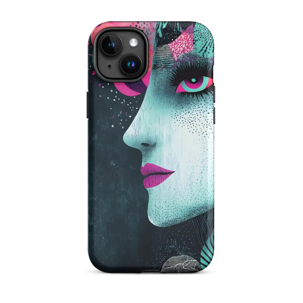 Mystical Beauty in Blue and Pink | Phone Case |  15 Plus | Tough Case | Matte