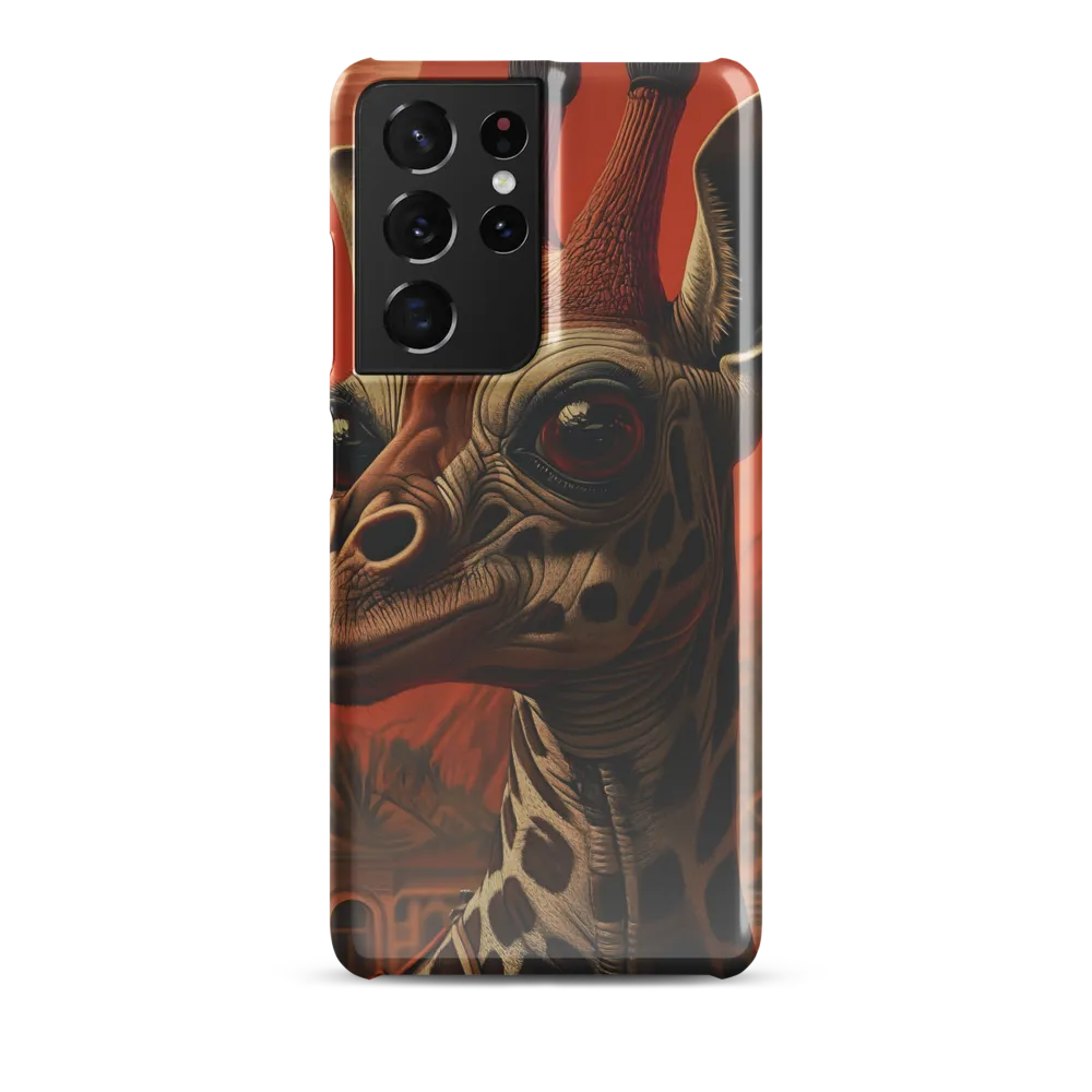 Whimsical Giraffe in an Orange Dreamscape