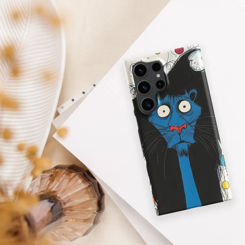 Whimsical Blue Lion
