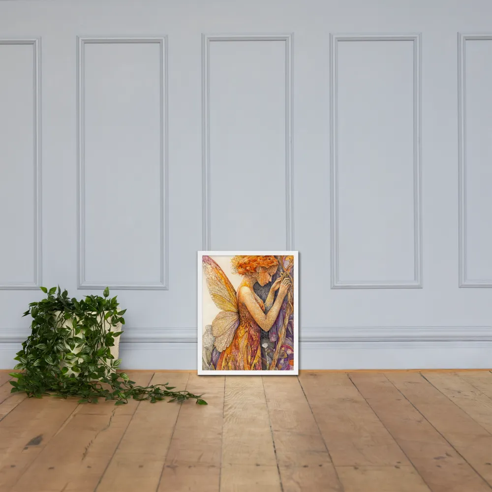 Whispers of the Frosted Meadow | Poster with White Frame | 16″×20″