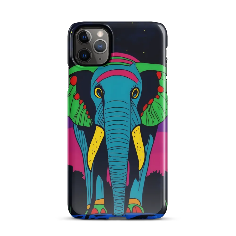 Whimsical Majesty: The Vibrant Elephant | Phone Case |  11 Pro Max | Snap Case | Glossy