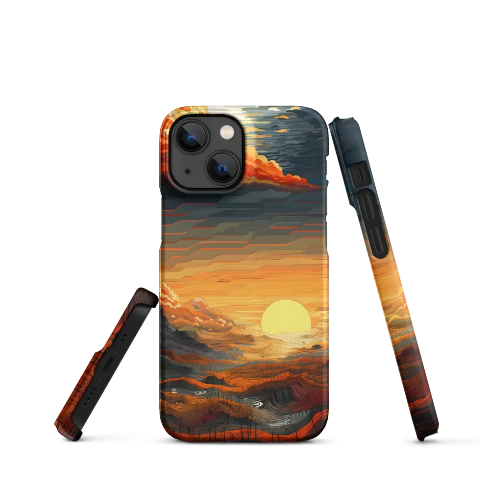 Ethereal Sunset: A Serene Landscape in Flowing Forms