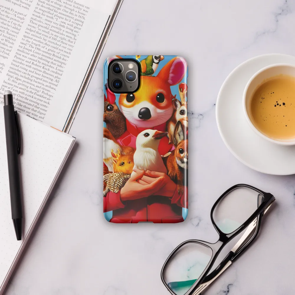 Harmony in Whimsy: A Modern Animal Ensemble | Phone Case |  11 Pro Max | Snap Case | Glossy