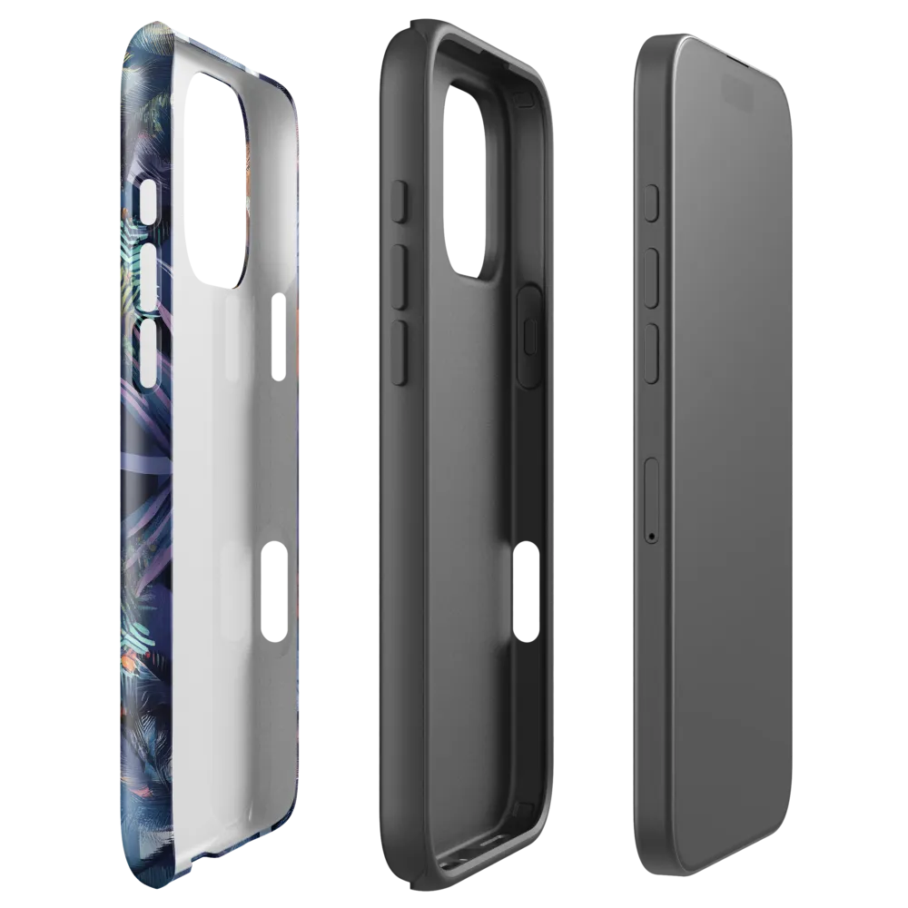 Tropical Serenity: A Modern Landscape | Phone Case |  16 Pro Max | Tough Case | Glossy