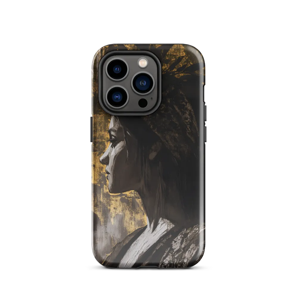 Golden Elegance: A Modern Profile Portrait