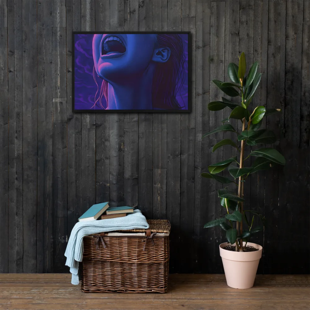 Echoes of Anguish | Canvas with Black Frame | 20″×30″