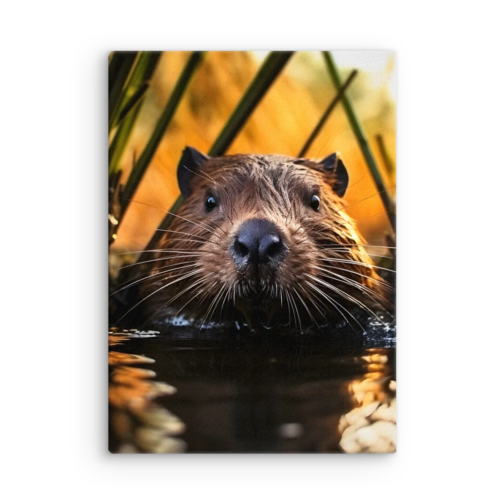Beaver Serenity: A Natural Portrait | Thin Canvas | 20″×28″