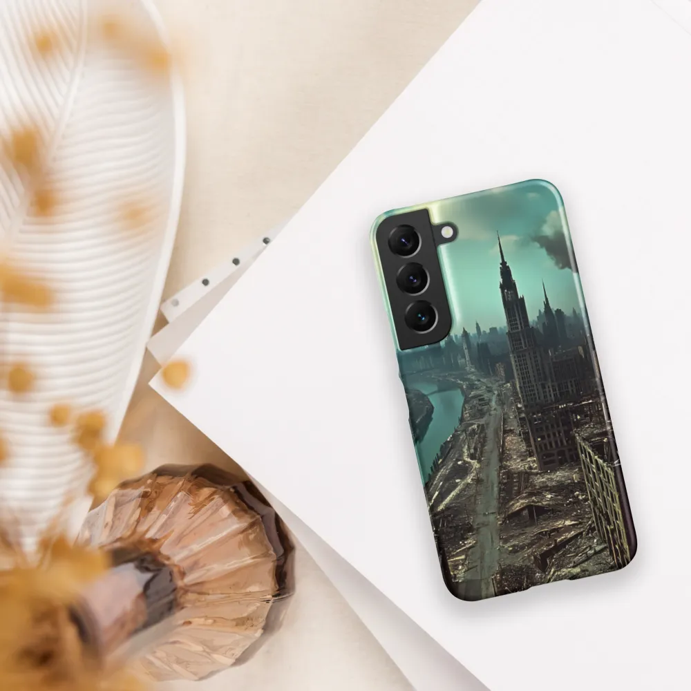 Urban Ruins: A Futuristic Reflection | Phone Case |  S22 | Snap Case | Matte