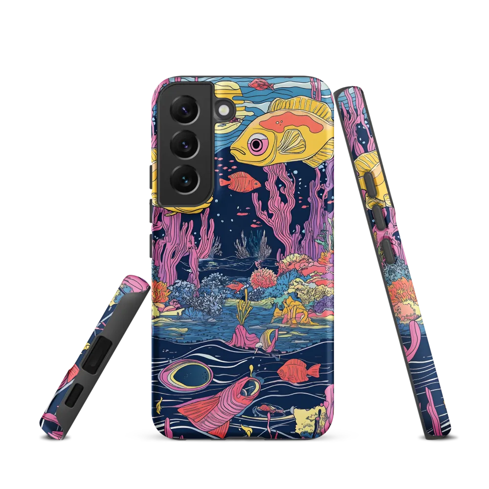 Underwater Dreamscape: A Playful Encounter | Phone Case |  S22 | Tough Case | Matte