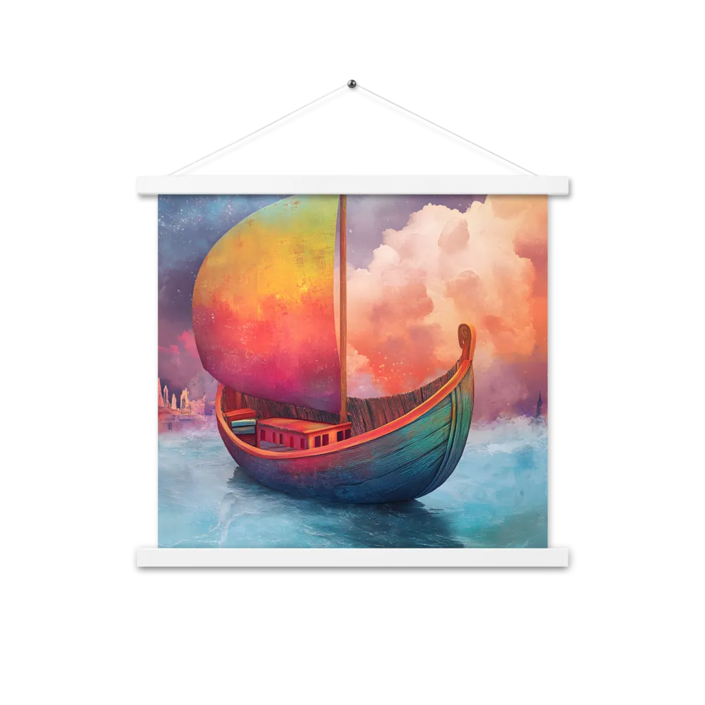 Dream Voyager | Poster With White Wood Hanger | 18″×18″