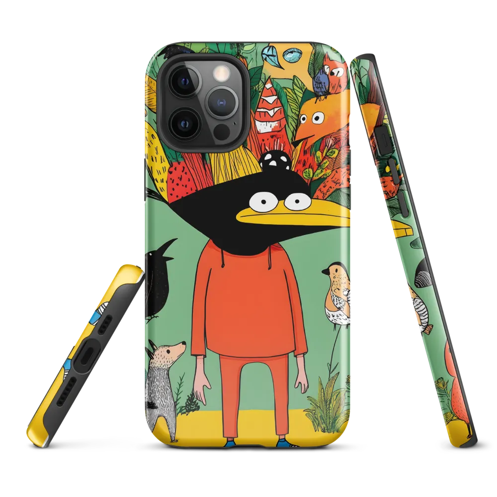 Whimsical Encounter in a Colorful Jungle