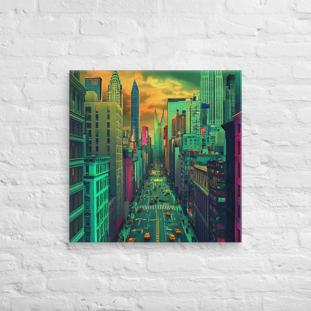 Urban Surrealism: Neon Dreams | Canvas | 26″×26″