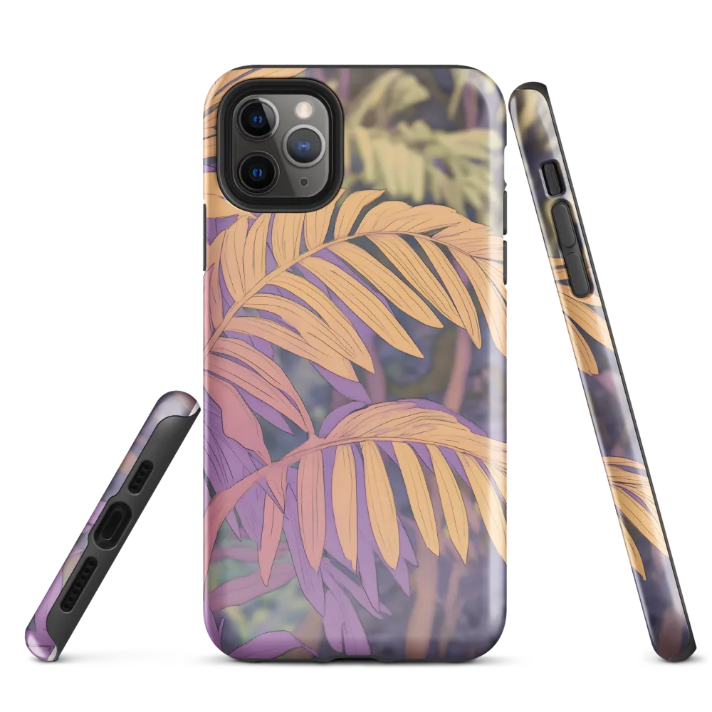 Harmonious Leaves in Digital Twilight | Phone Case |  11 Pro Max | Tough Case | Glossy