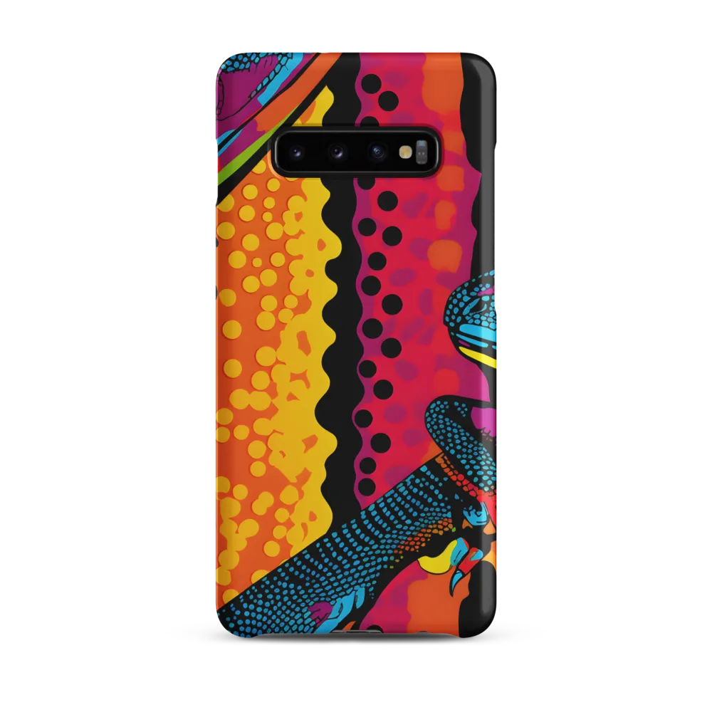 Colorful Encounters: The Playful Geckos | Phone Case |  S10 Plus | Snap Case | Matte