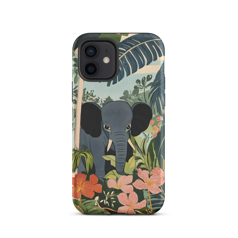 Elephant Among Banana Leaves