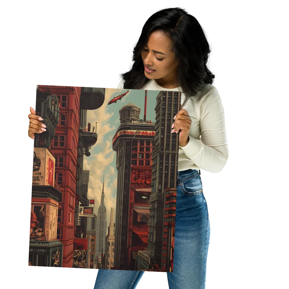 A Glimpse of Tomorrow: Urban Ambition | Metal Print | 16″×20″