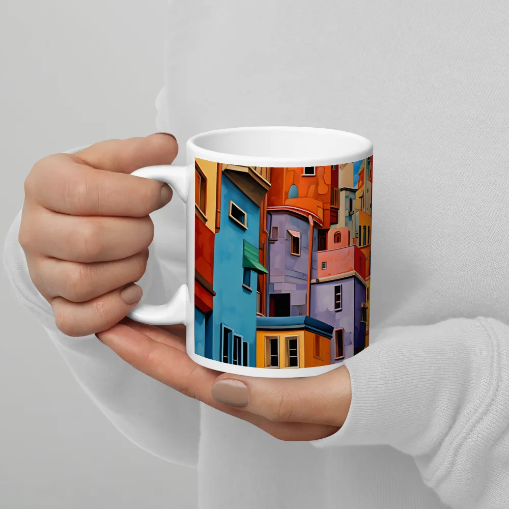 Vibrant Cityscape: A Kaleidoscope of Colors | Mug with White inside | 11 oz