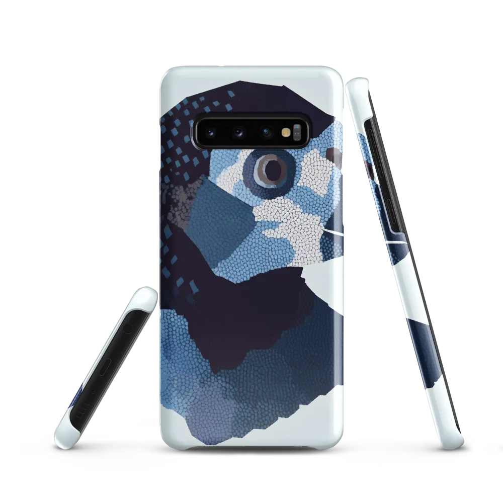 Abstract Avian Portrait in Blue