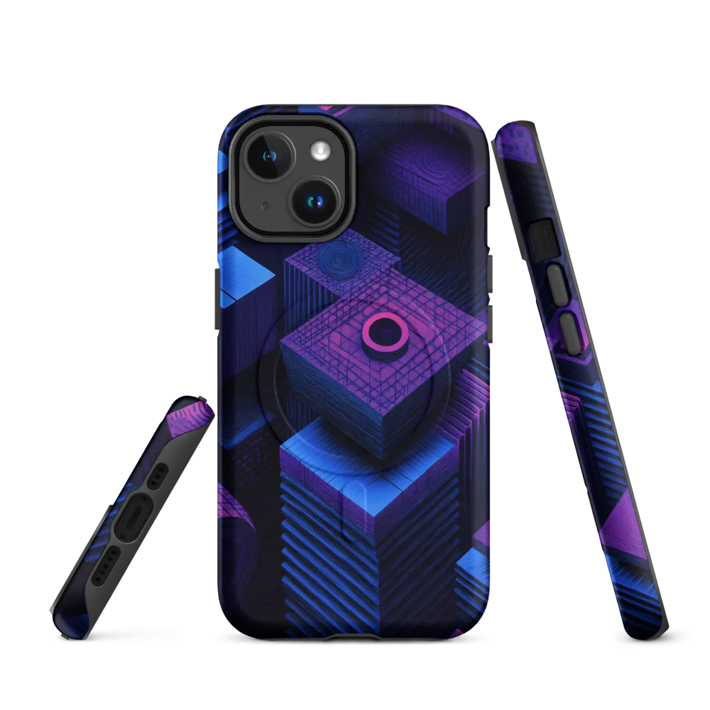 Geometric Dreams in Blue and Purple