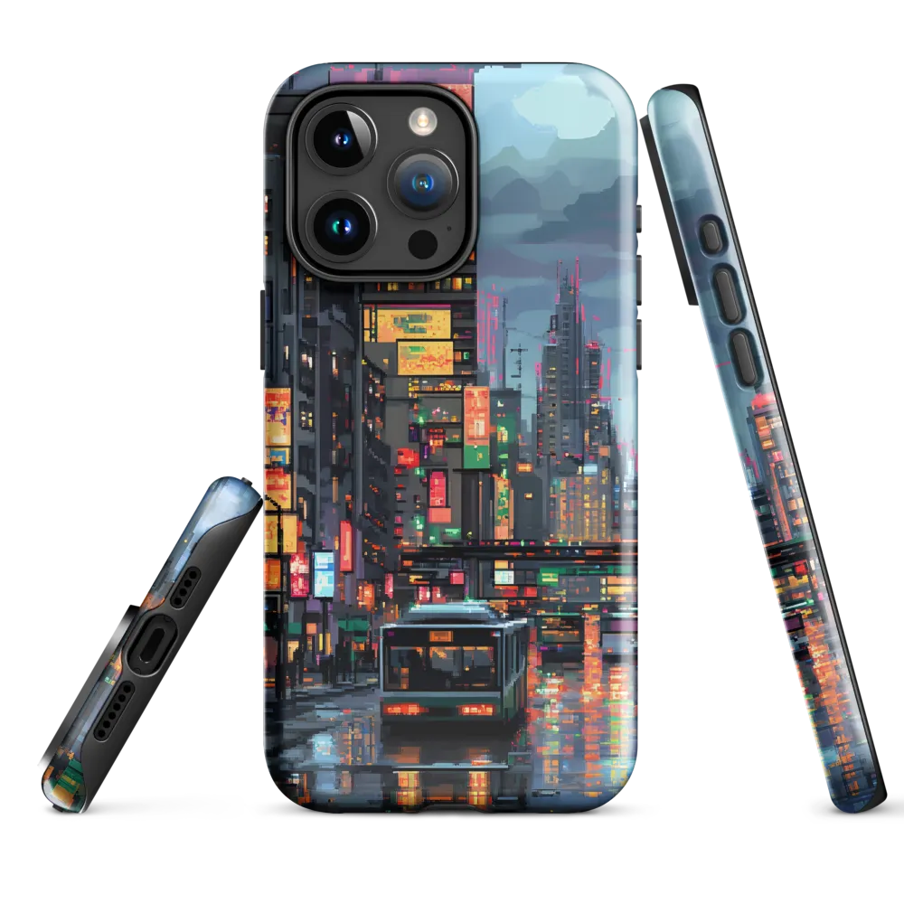 Neon Dreams: A Pixelated Urban Night