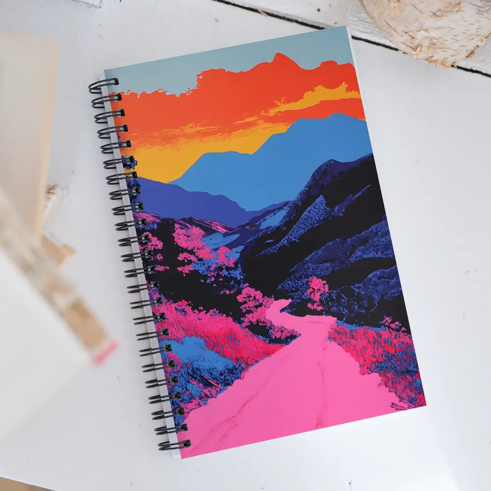 Ethereal Landscape in Vivid Hues | Spiral Notebook