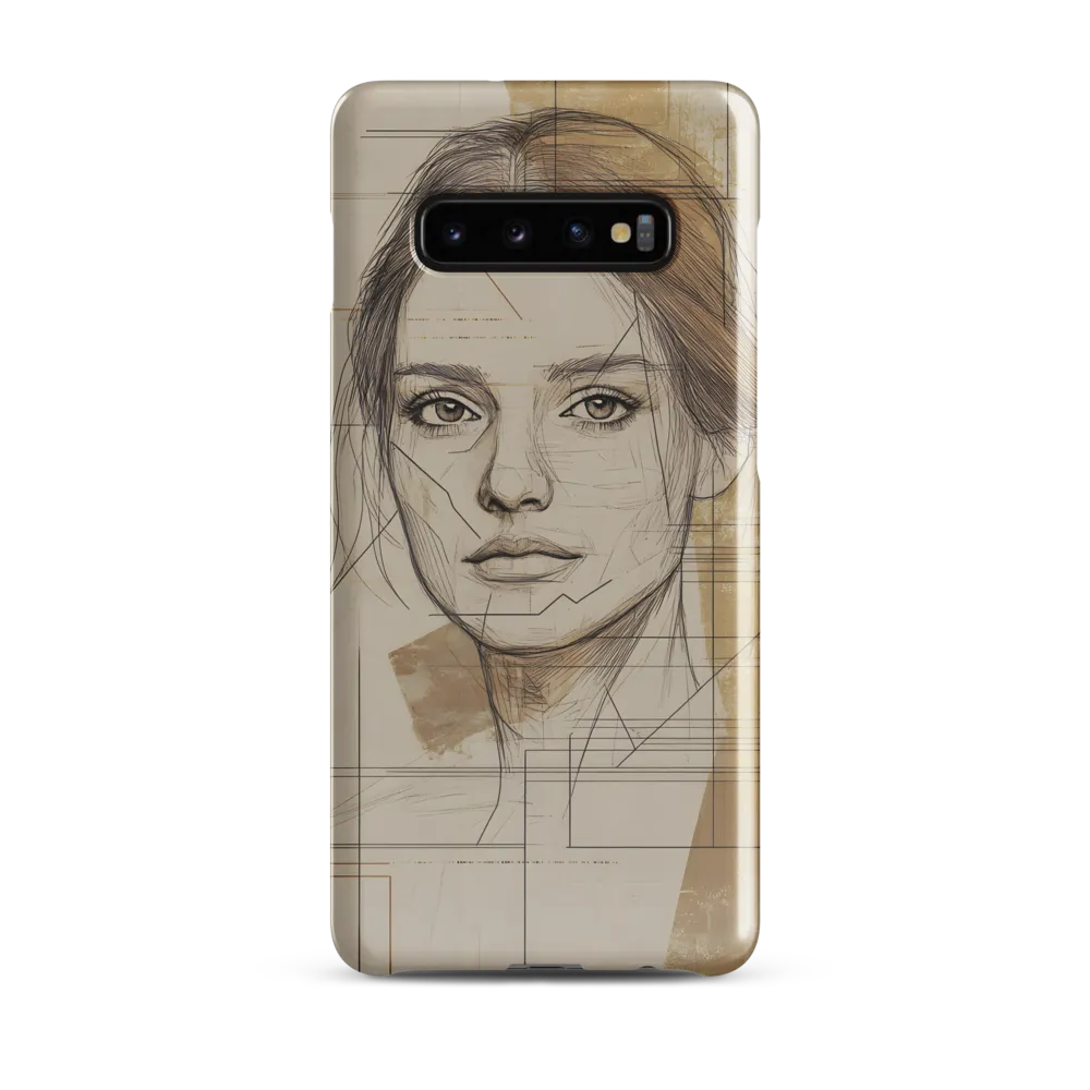 Geometric Elegance: A Modern Portrait | Phone Case |  S10 Plus | Snap Case | Glossy