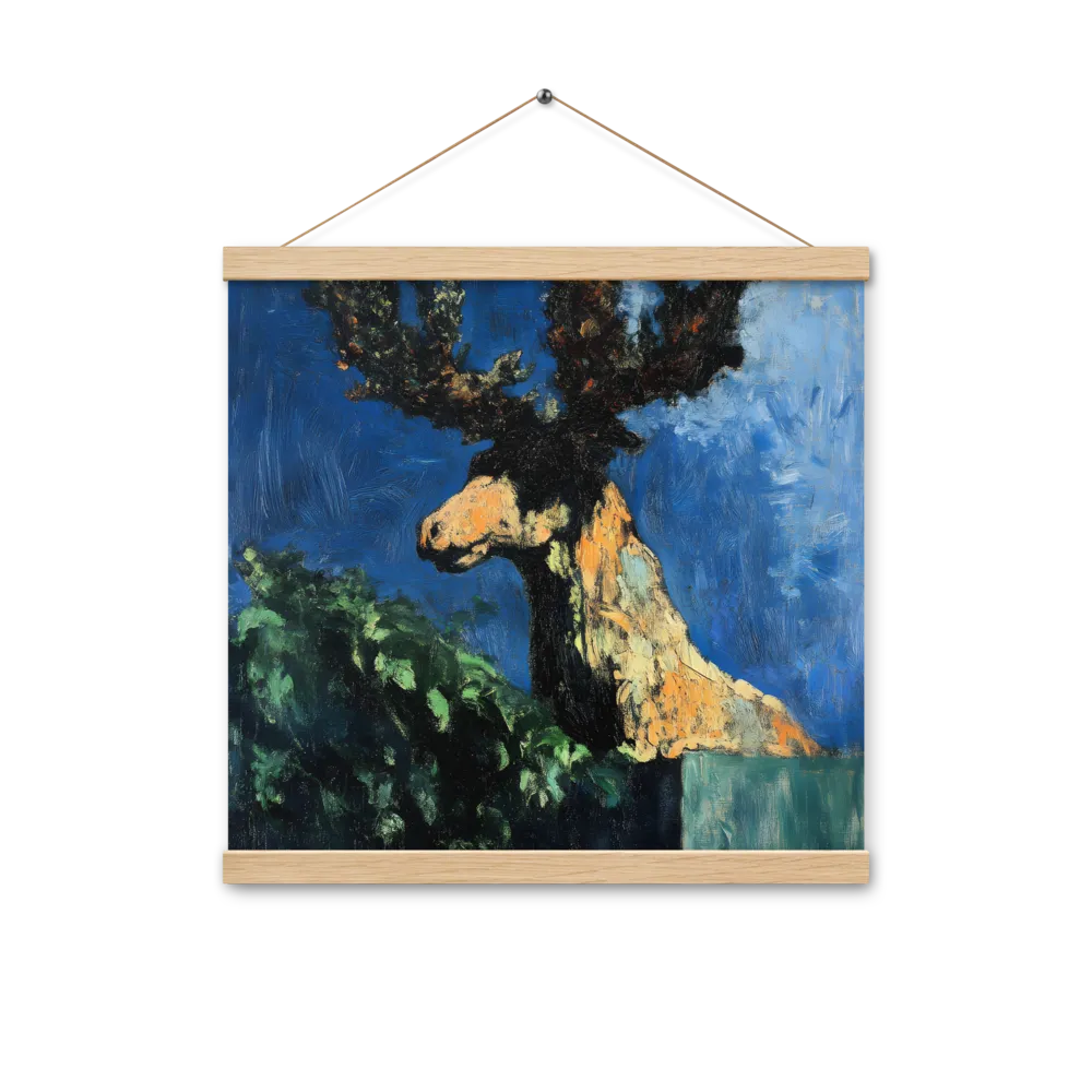The Majestic Deer in Nature | Poster With Oak Wood Hanger | 16″×16″