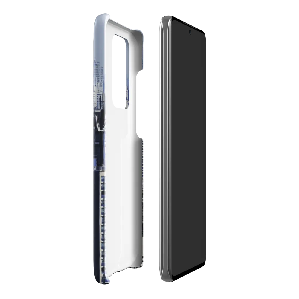 Urban Symphony: A Cityscape in Blues and Grays | Phone Case |  S20 Ultra | Snap Case | Glossy