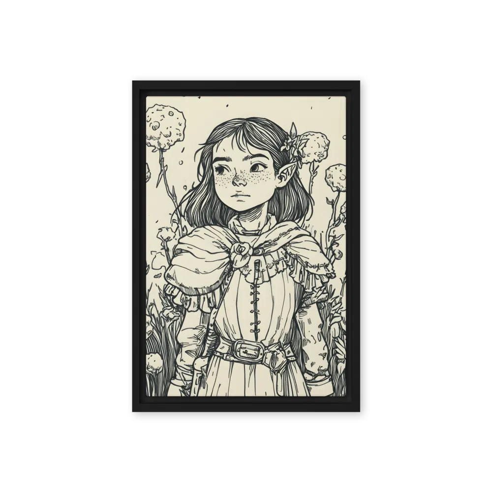 A Young Guardian of Nature | Canvas with Black Frame | 12″×18″