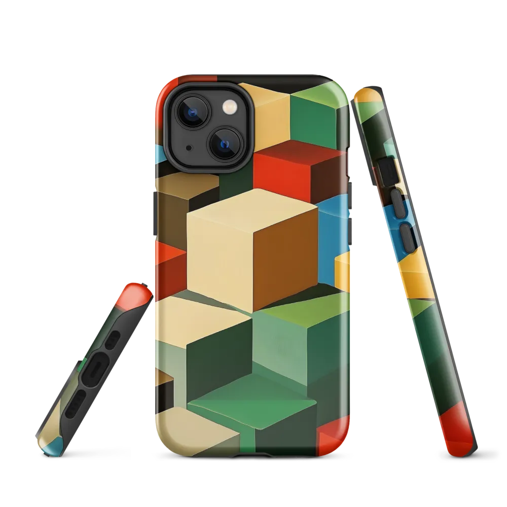 Colorful Geometric Harmony | Phone Case |  14 | Tough Case | Glossy
