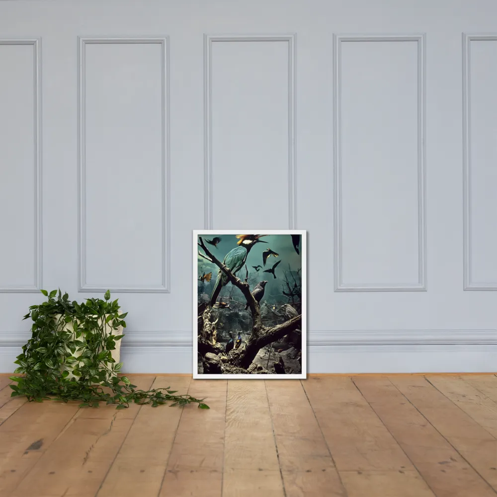 Whispers of the Avian Realm | Poster with White Frame | 18″×24″