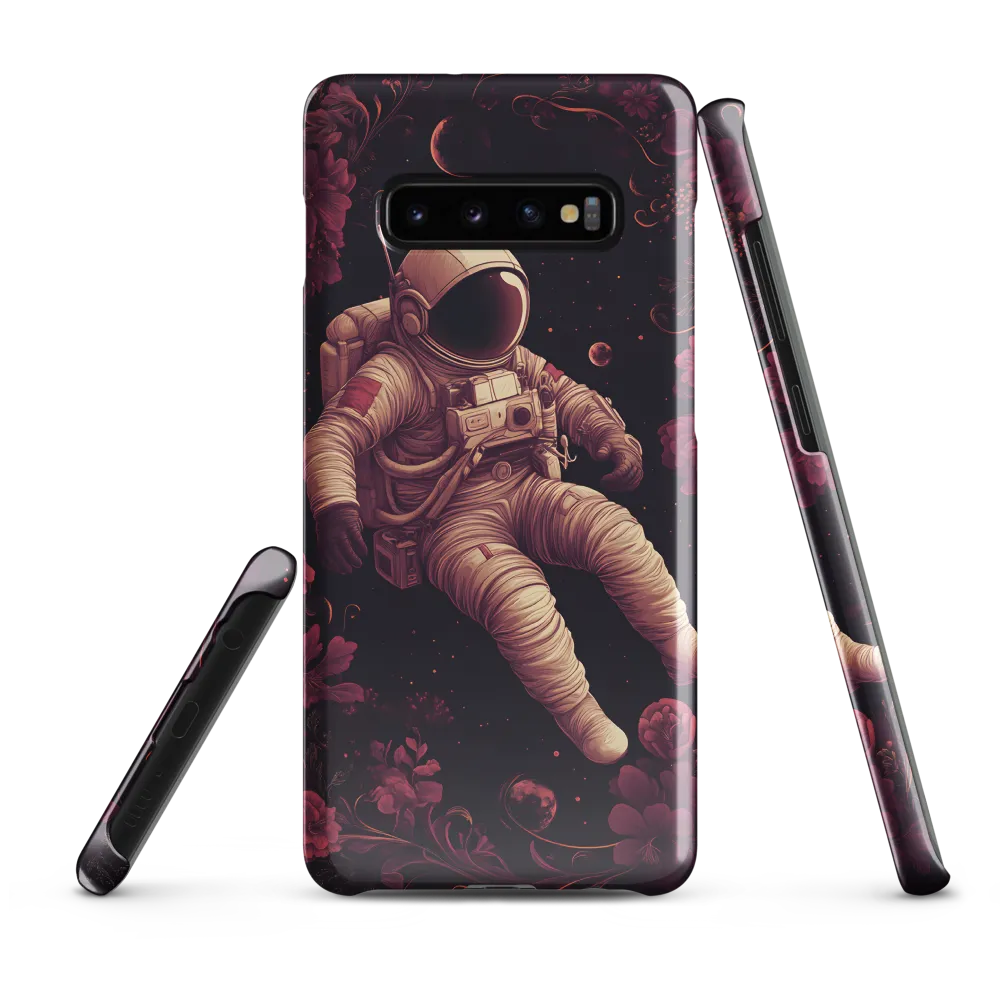 Cosmic Bloom: An Astronaut's Journey | Phone Case |  S10 Plus | Snap Case | Glossy